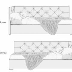 Кровать угловая Лэсли интерьерная +основание (120х200) в Добрянке - dobryanka.mebel24.online | фото 2