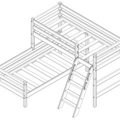 Кровать угловая с наклонной лестницей Соня (Вариант 8) в Добрянке - dobryanka.mebel24.online | фото 4