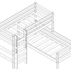 Кровать угловая с прямой лестницей Соня (Вариант 7) в Добрянке - dobryanka.mebel24.online | фото 3