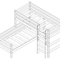 Кровать угловая с прямой лестницей Соня (Вариант 7) в Добрянке - dobryanka.mebel24.online | фото 4