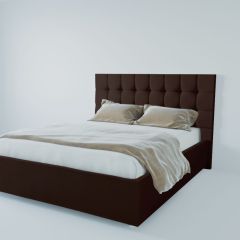 Кровать Венеция с ПМ 2000 (экокожа коричневая) в Добрянке - dobryanka.mebel24.online | фото 2