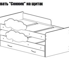 Кровать выкатная Соник на щитах (800*1600) с бортиком + ящик в Добрянке - dobryanka.mebel24.online | фото 2