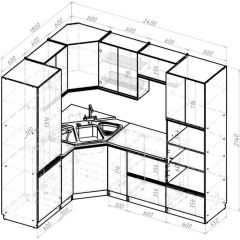 Кухонный гарнитур Адажио оптима 1800х2400 мм в Добрянке - dobryanka.mebel24.online | фото 2