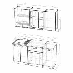 Кухонный гарнитур Инна стандарт 1600 в Добрянке - dobryanka.mebel24.online | фото 3