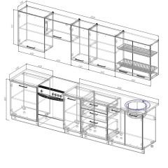 Кухонный гарнитур Лада 3000 (Стол. 26мм) в Добрянке - dobryanka.mebel24.online | фото 2