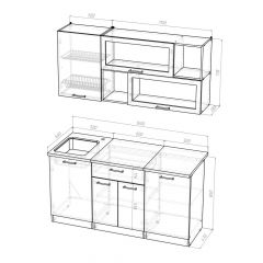 Кухонный гарнитур Лоретта стандарт 1600 мм в Добрянке - dobryanka.mebel24.online | фото 2