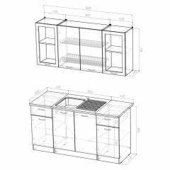 Кухонный гарнитур Сабрина стандарт 1600 в Добрянке - dobryanka.mebel24.online | фото 3