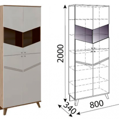 Лимба (гостиная) М02 Шкаф-витрина в Добрянке - dobryanka.mebel24.online | фото