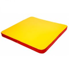 Мат гимнастический 1,36х1,36х0,08м складной закругленные углы цв. красный-желтый (для ДСК Игрунок) в Добрянке - dobryanka.mebel24.online | фото 1