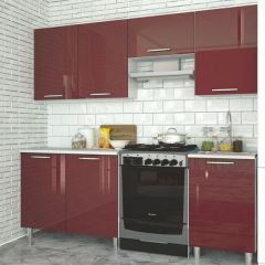 Модульная кухня Танго бордо в Добрянке - dobryanka.mebel24.online | фото