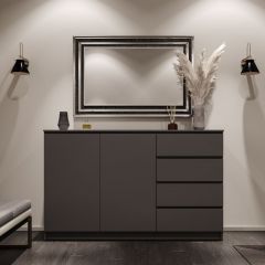 МОРИ МК 1600.1 Комод (графит) в Добрянке - dobryanka.mebel24.online | фото
