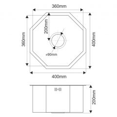 Мойка D400G Octavia MELANA Profline 1,2/200 ЗОЛОТО врезная фигурная D400G в Добрянке - dobryanka.mebel24.online | фото 3