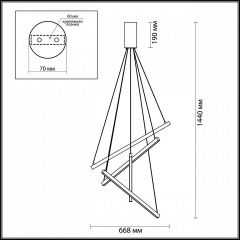 Подвесная люстра Odeon Light Cometa 3860/48L в Добрянке - dobryanka.mebel24.online | фото 6