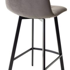 Полубарный стул CHILLI-QB SQUARE графит #14, велюр / черный каркас (H=66cm) М-City в Добрянке - dobryanka.mebel24.online | фото 2