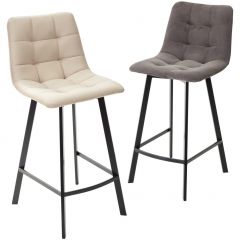 Полубарный стул CHILLI-QB SQUARE графит #14, велюр / черный каркас (H=66cm) М-City в Добрянке - dobryanka.mebel24.online | фото 5