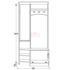 Прихожая Саша - 13 в Добрянке - dobryanka.mebel24.online | фото 2