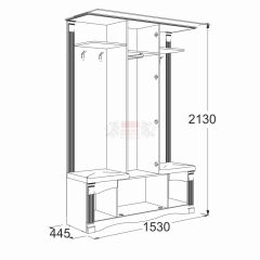 Прихожая Саша - 17 в Добрянке - dobryanka.mebel24.online | фото 2