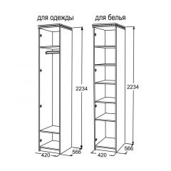 Шкаф 1-но дверный для белья Ольга-13 в Добрянке - dobryanka.mebel24.online | фото 2