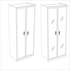 Шкаф 2-х ств без зеркала Мишель в Добрянке - dobryanka.mebel24.online | фото