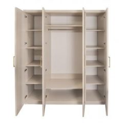 Шкаф 4-х ств с зеркалами Мокко (бежевый) в Добрянке - dobryanka.mebel24.online | фото 2