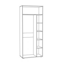 Шкаф для одежды 1751 Бьянка в Добрянке - dobryanka.mebel24.online | фото 2