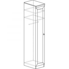 Шкаф для одежды №614 Инна Денвер темный в Добрянке - dobryanka.mebel24.online | фото 3