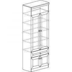 Шкаф для посуды №612 Инна Денвер темный в Добрянке - dobryanka.mebel24.online | фото 3