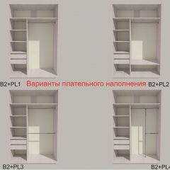 Шкаф-купе 1300 серии SILVER S3+S4+B2+PL4 (2 ящика+F обр.штанга) профиль «Серебро» в Добрянке - dobryanka.mebel24.online | фото 6