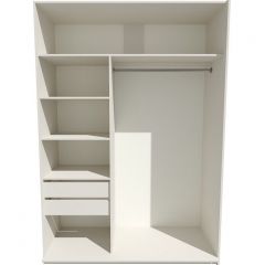 Шкаф-купе 1400 серии SOFT D1+D3+B2+PL1 (2 ящика+1штанга) профиль «Графит» в Добрянке - dobryanka.mebel24.online | фото 2
