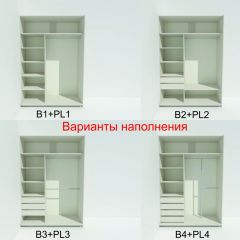 Шкаф-купе 1400 серии SOFT D1+D3+B2+PL1 (2 ящика+1штанга) профиль «Графит» в Добрянке - dobryanka.mebel24.online | фото 6