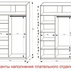 Шкаф-купе 1400 серии SOFT D8+D2+B2+PL4 (2 ящика+F обр.штанга) профиль «Графит» в Добрянке - dobryanka.mebel24.online | фото 8