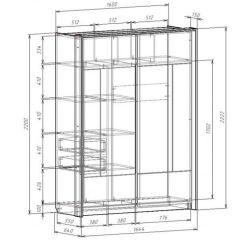 Шкаф-купе 1600 с плитой 22 мм ЛИБЕРТИ в Добрянке - dobryanka.mebel24.online | фото 4