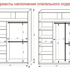 Шкаф-купе 1600 серии SOFT D6+D6+B2+PL3 (2 ящика+2штанги) профиль «Капучино» в Добрянке - dobryanka.mebel24.online | фото 7