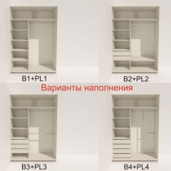 Шкаф-купе 1800 серии SOFT D6+D6+B2+PL3 (2 ящика+2штанги) профиль «Капучино» в Добрянке - dobryanka.mebel24.online | фото 6