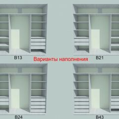 Шкаф-купе 1950 серии SILVER S4+S1+S4 B22+PL4 (по 2 ящика лев/прав+F обр.штанга) профиль «Серебро» в Добрянке - dobryanka.mebel24.online | фото 5