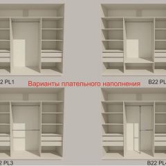 Шкаф-купе 2400 серии SOFT D5+D4+D5+B22+PL3 (по 2 ящика лев/прав+2штанги) профиль «Графит» в Добрянке - dobryanka.mebel24.online | фото 5