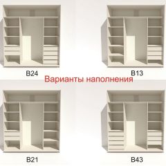 Шкаф-купе 2400 серии SOFT D5+D4+D5+B22+PL3 (по 2 ящика лев/прав+2штанги) профиль «Графит» в Добрянке - dobryanka.mebel24.online | фото 6
