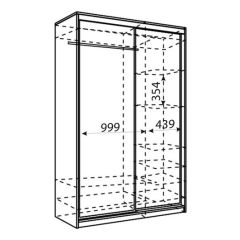 Шкаф-купе Рене 1500 вариант 7 (Тройной ЛДСП/Тройной ЛДСП) в Добрянке - dobryanka.mebel24.online | фото 2