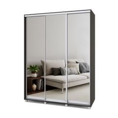 РОЛАНД Шкаф-купе с зеркалами Венге (450*1700) Р473 в Добрянке - dobryanka.mebel24.online | фото