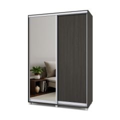 РОЛАНД Шкаф-купе с зеркалом Венге (600*1500) Р652 в Добрянке - dobryanka.mebel24.online | фото