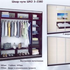 Шкаф-купе ШКО-3 2380 мм ЛДСП/ЛДСП/ЛДСП/ЛДСП в Добрянке - dobryanka.mebel24.online | фото 4