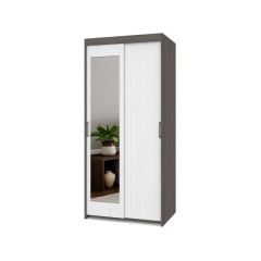 ТОМАС Шкаф-купе с зеркалом Анкор темный/светлый Т22 в Добрянке - dobryanka.mebel24.online | фото