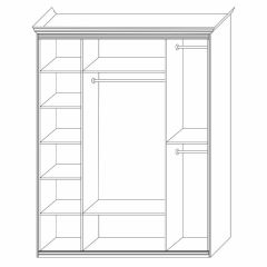 Шкаф распашной четырехдверный с зеркалами Неаполь в Добрянке - dobryanka.mebel24.online | фото 3