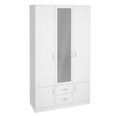 Шкаф Ронда ШК-3 с зеркалом (Белый) в Добрянке - dobryanka.mebel24.online | фото