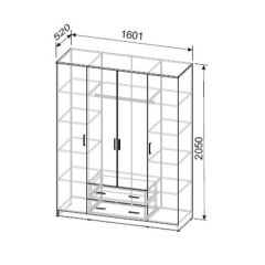 Шкаф ШК 1 (Дуб Золотой) в Добрянке - dobryanka.mebel24.online | фото 2