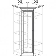 Шкаф угловой №662 "Флоренция" Фасад глухой (угол 1005*1005) Дуб оксфорд в Добрянке - dobryanka.mebel24.online | фото 2