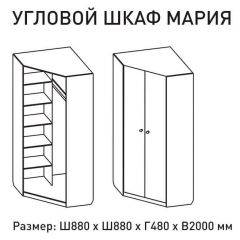 Шкаф угловой Мария 880*880 (ЛДСП 1 кат.) в Добрянке - dobryanka.mebel24.online | фото 2