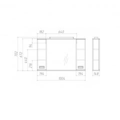 Шкаф-зеркало Cube 100 Эл. Домино (DC5013HZ) в Добрянке - dobryanka.mebel24.online | фото 2