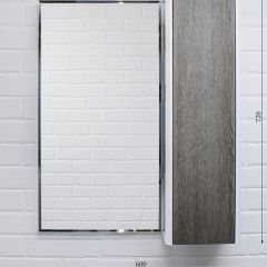Шкаф-зеркало Uno 60 Дуб серый левый/правый Домино (DU1503HZ) в Добрянке - dobryanka.mebel24.online | фото 7