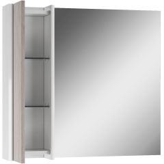 Шкаф-зеркало Uno 80 Дуб серый левый/правый Домино (DU1504HZ) в Добрянке - dobryanka.mebel24.online | фото 4